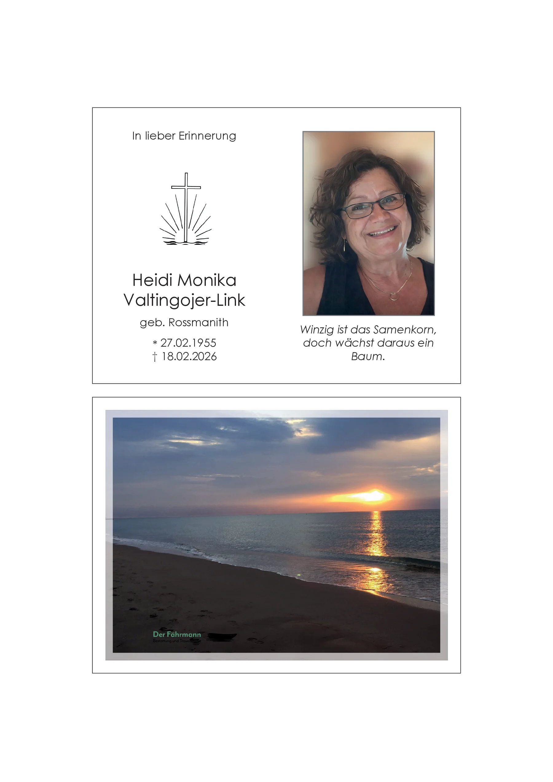 Sterbebild Heidi Valtingojer