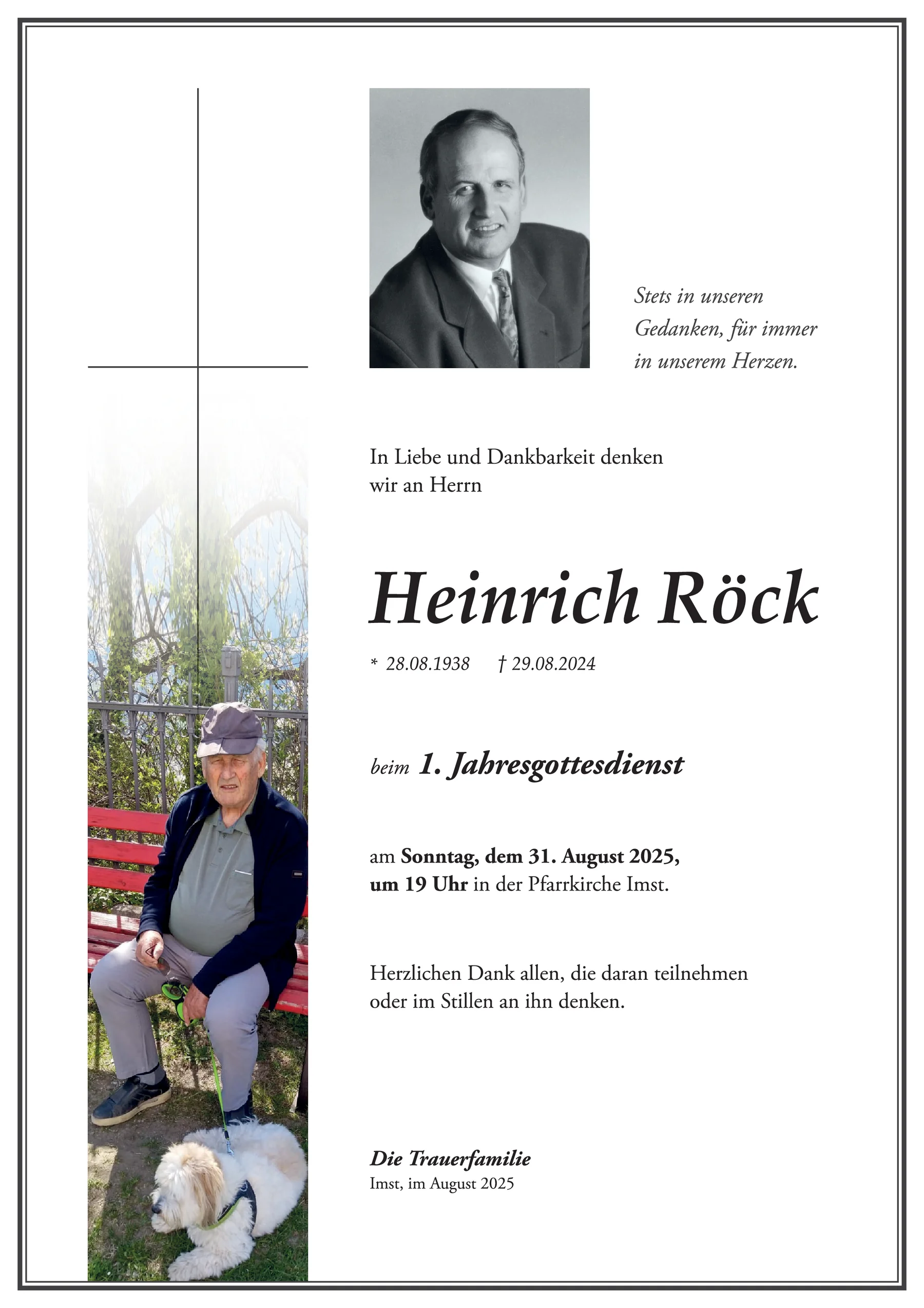 Jahrtag Röck Heinrich