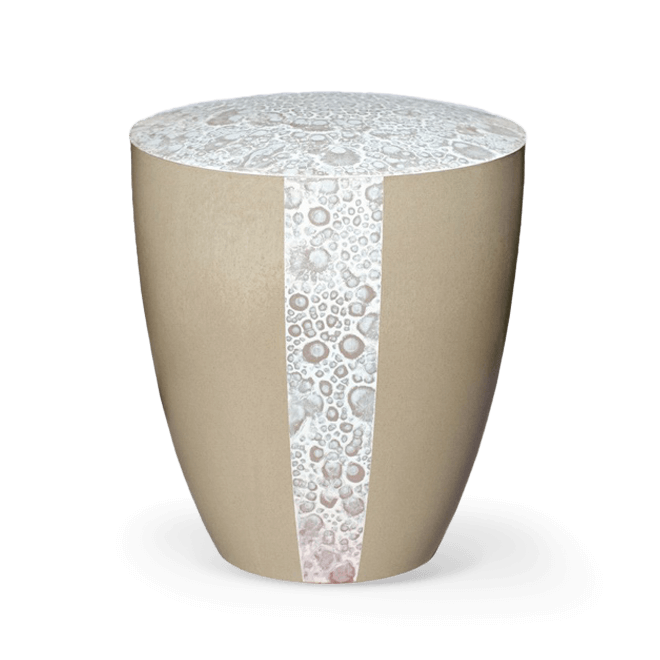 Naturstoffurne weiß-schilf