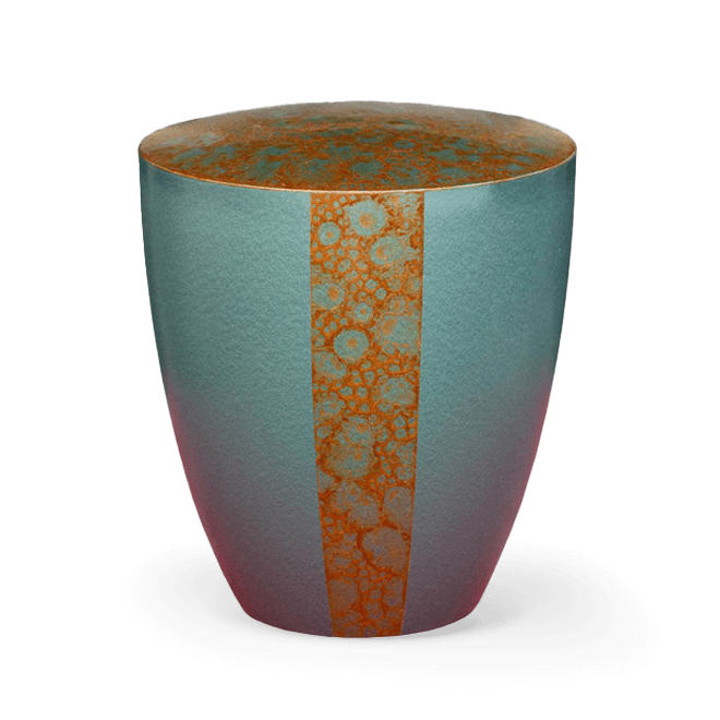 Naturstoffurne kupfer-mint