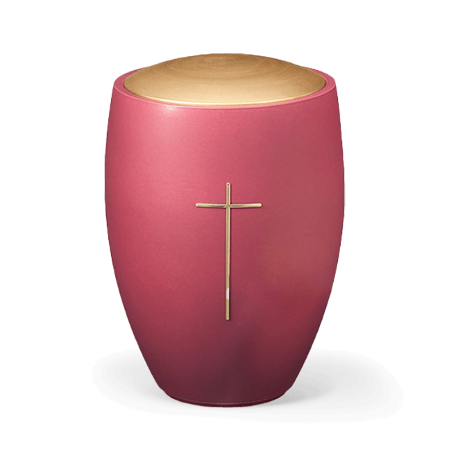 Keramikurne rot und gold