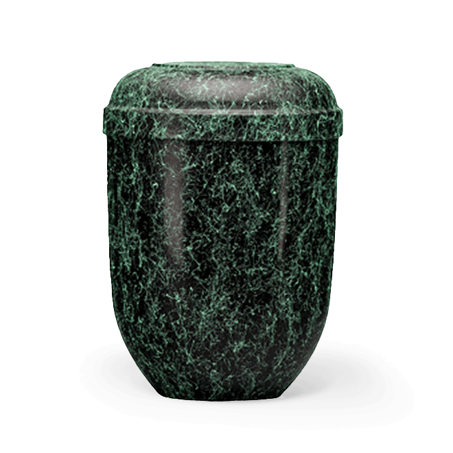 Stahlurne grün marmoriert