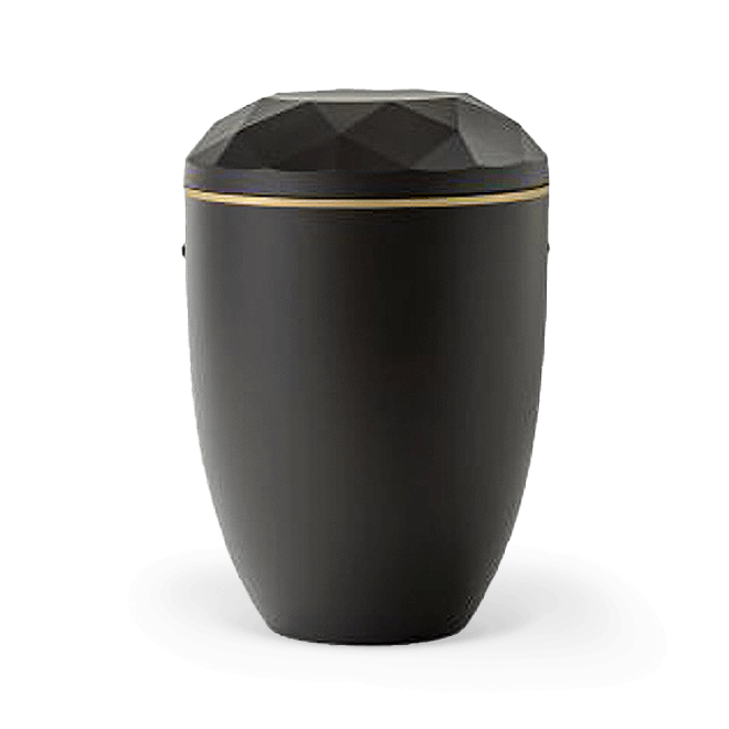 Naturstoffurne Diamant anthrazit