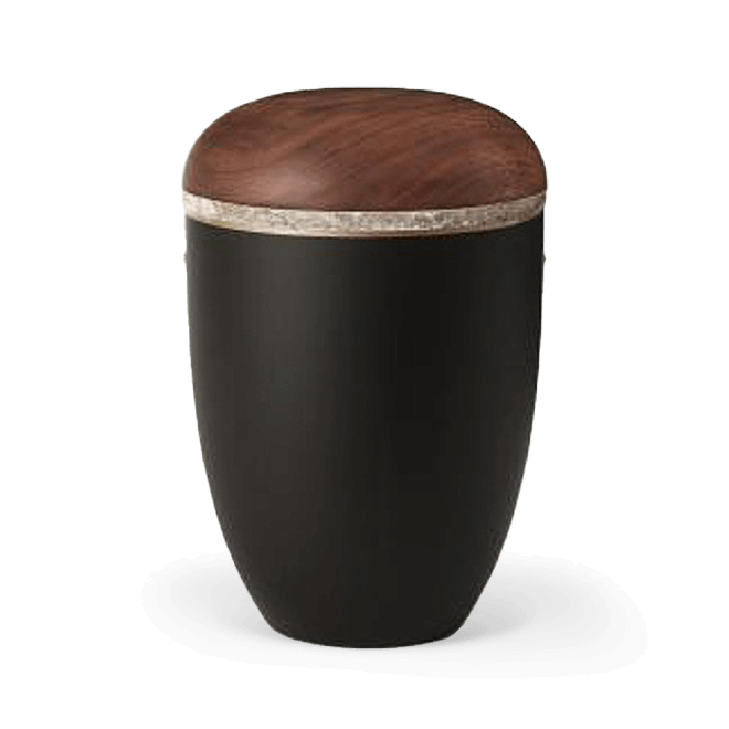 Naturstoffurne anthrazit Birke