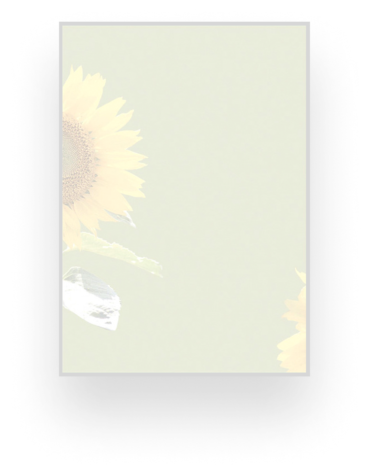 Partenvorlage mit Sonnenblume.