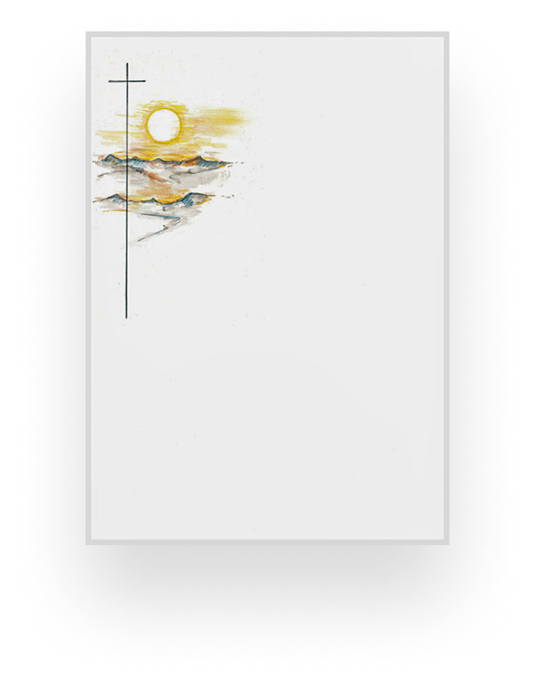 Partenvorlage mit Aquarellmalerei.