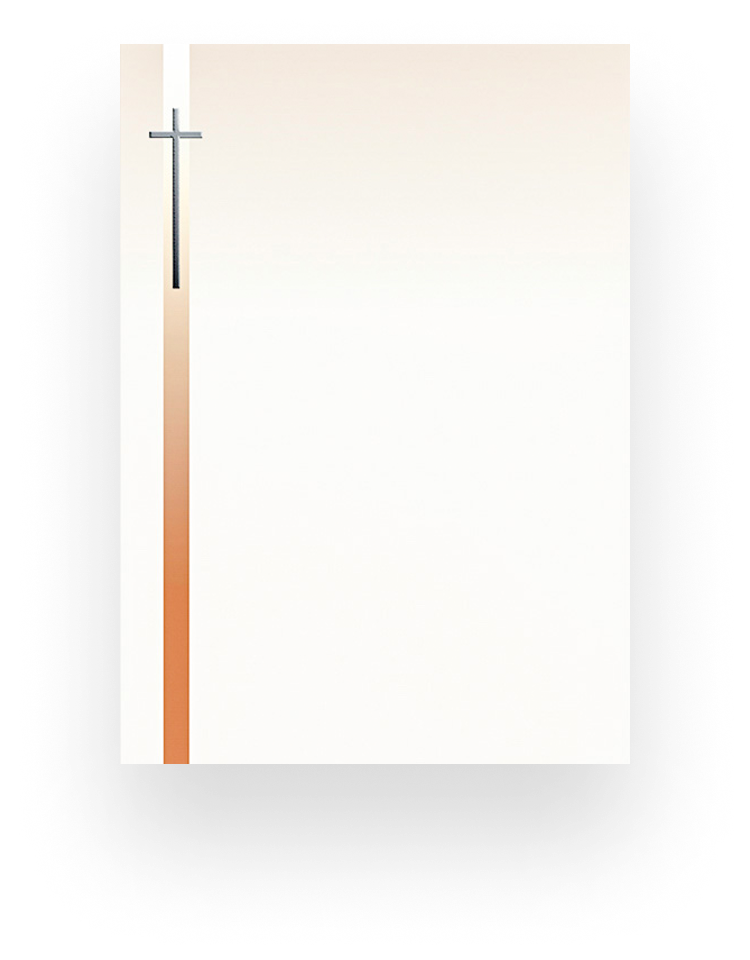 Partenvorlage mit elegantem Kreuz.